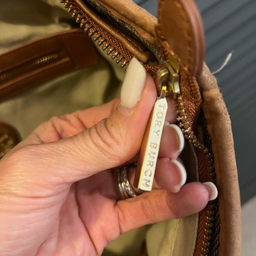 Tory Burch Jaden Baja Canvas Tote - Picture 9 of 10
